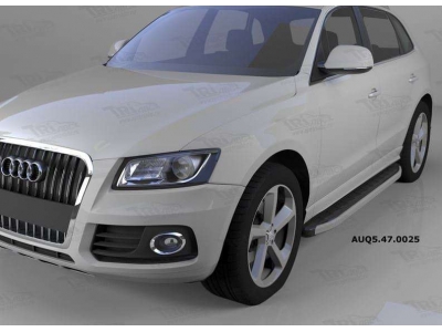 Пороги алюминиевые Alyans для Audi Q5 2008-2016