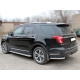 Защита заднего бампера"уголки" одинарные d-60 Технотек для Ford Explorer 2017 – н.в.