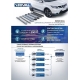 Пороги алюминиевые Rival Silver New для Skoda Kodiaq 2017-2021