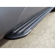Пороги алюминиевые Slim Line Black ТСС для Mazda CX-5 2015-2021