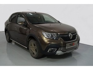 Пороги труба 42 мм для Renault Logan Stepway № RENLOGST18-04